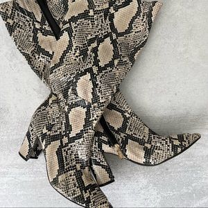 Snakeskin Tall Boots